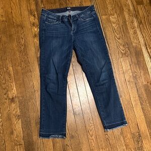 PAIGE Miki Straight Dark Blue Ankle Jeans